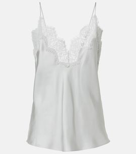 Rohe Róhe Lace-trimmed silk top