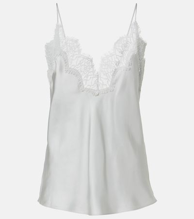 Rohe Róhe Lace-trimmed silk top