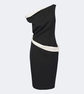 Rohe Róhe Paneled one-shoulder wool-blend midi dress