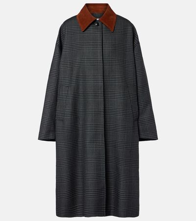 Rohe RÃ³he Prince of Wales check virgin wool coat