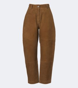 Rohe Róhe Suede barrel-leg pants