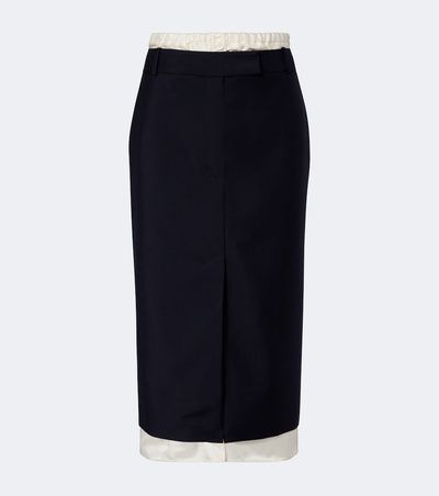 Rohe RÃ³he Wool and mohair midi skirt