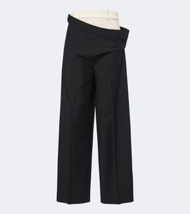Rohe Róhe Wool and mohair paneled wide-leg pants