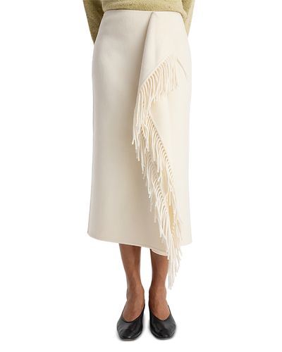 Rohe Rohe Double Faced Wool Cashmere Fringe Skirt