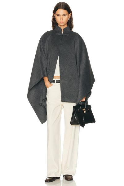 Rohe Rohe Double Faced Wool Pankou Closure Poncho