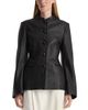 Rohe Rohe Leather Collarless Button Front Jacket - 1