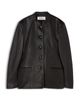 Rohe Rohe Leather Collarless Button Front Jacket - 6