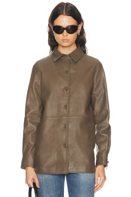 Rohe Rohe Leather Pankou Closure Overshirt
