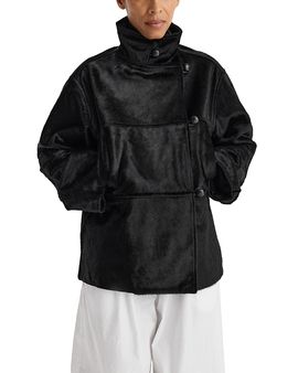 Rohe Rohe Pony Hair Leather Stand Collar Jacket