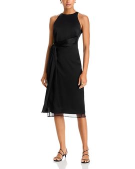 Rohe ROHE Round Neck Sleeveless Drape Detail Dress