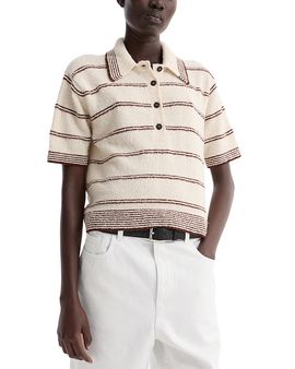 Rohe Rohe Towelling Striped Polo