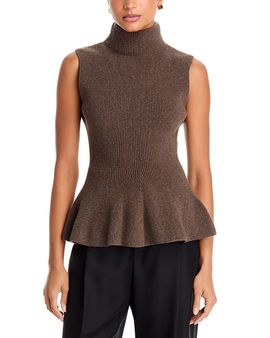 Rohe ROHE Wool & Cashmere Peplum Sculptural Sleeveless Top