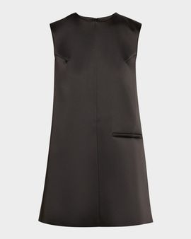 Rohe Sculptural Satin Mini Cape Dress