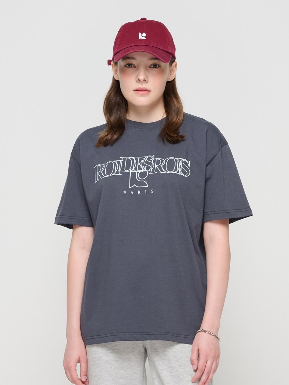 ROIDESROIS Authentic Logo Printed Short Sleeve T-shirt (Charc
