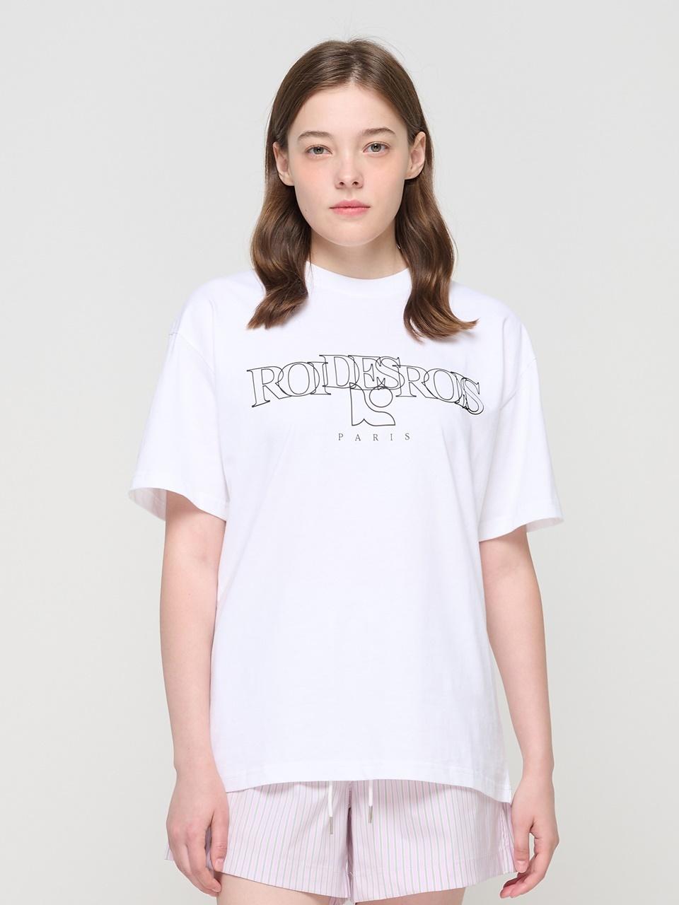 ROIDESROIS Authentic Logo Printed Short Sleeve T-shirt (White