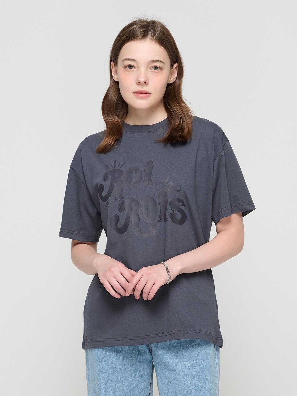 ROIDESROIS Big Logo Line Lettering Logo Short Sleeve Tee (Cha