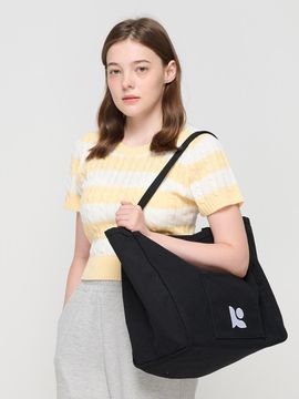 ROIDESROIS canvas pocket tote shoulder bag (black)