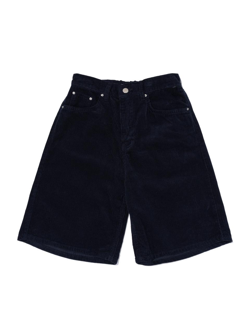 ROIDESROIS Corduroy A-line Bermuda Pants (Navy)