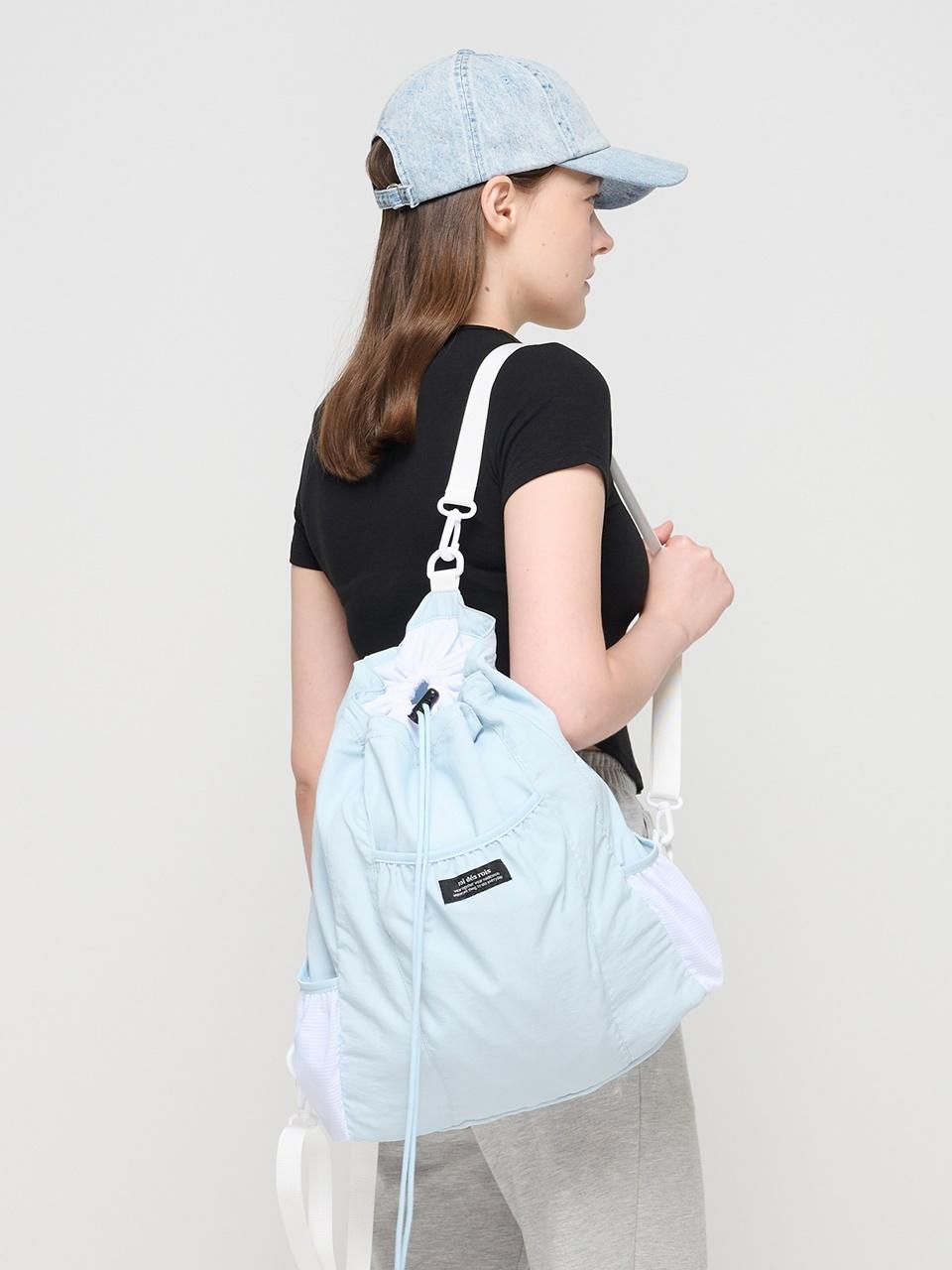 ROIDESROIS Draw String Backpack (light blue)