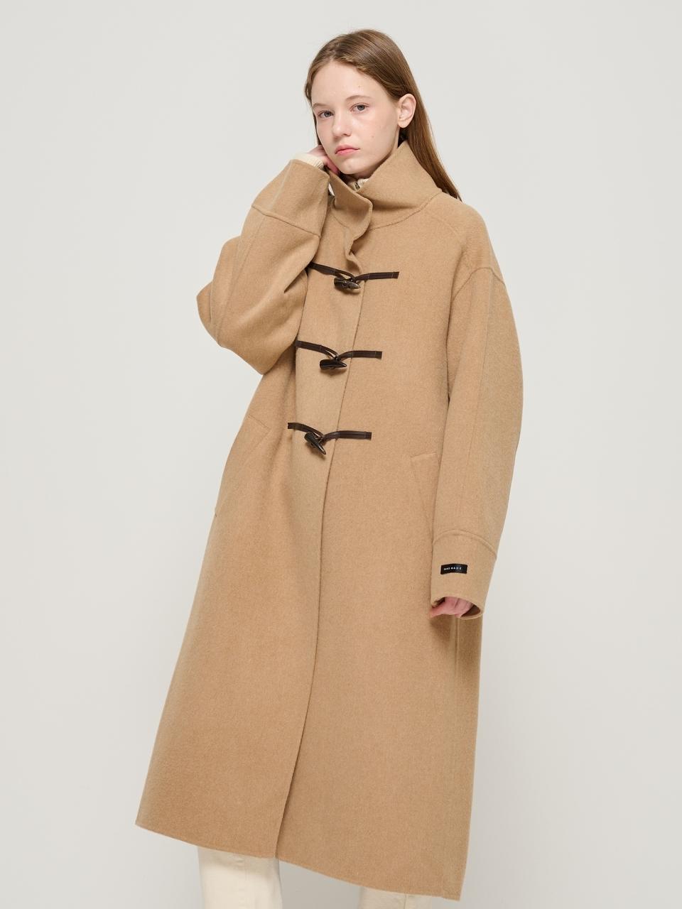 ROIDESROIS Handy Premium Duffel Wool Long Coat (Beige)