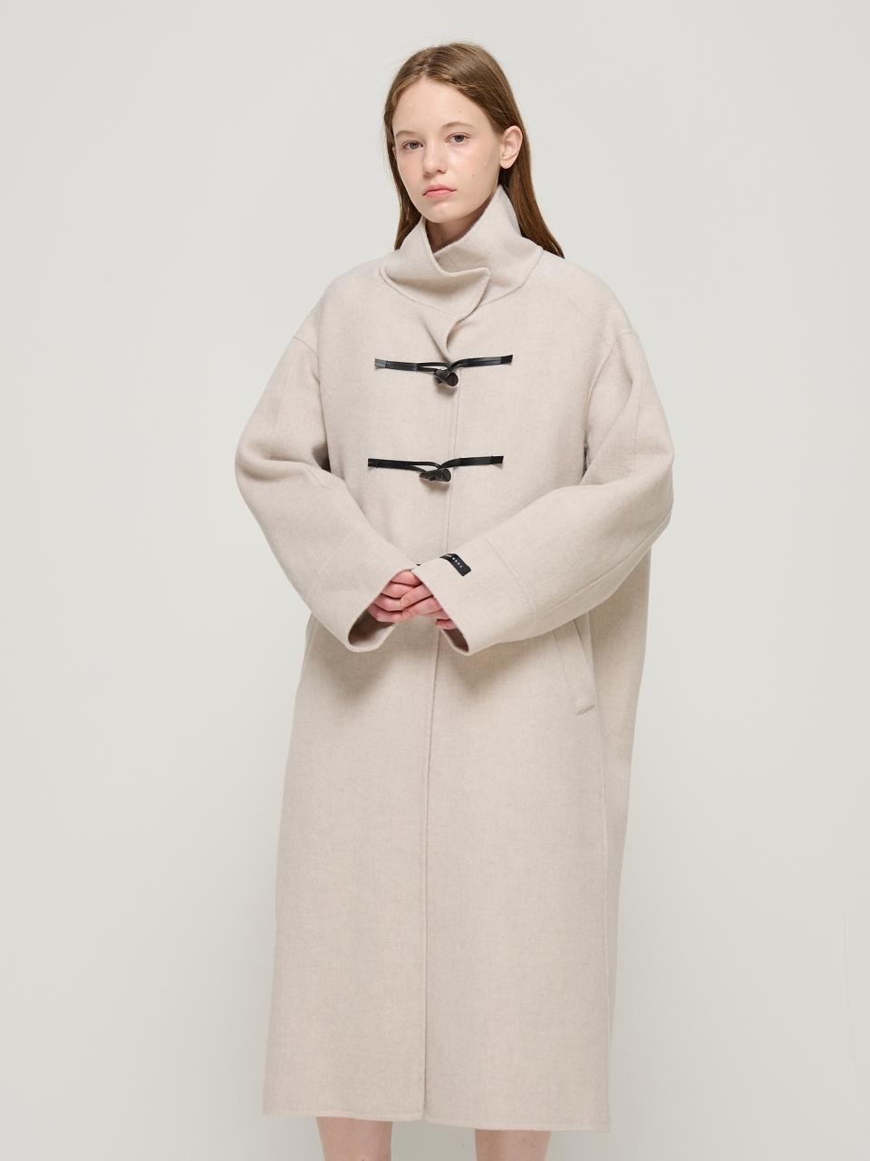 ROIDESROIS Handy Premium Duffel Wool Long Coat (cream)
