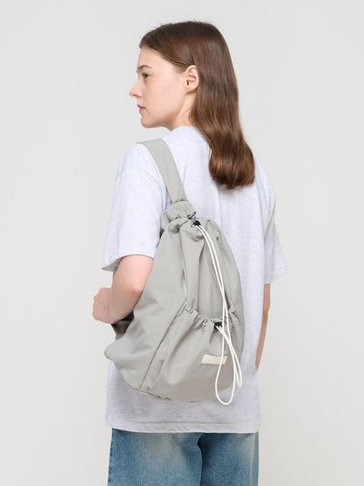 ROIDESROIS String Pocket Sling Backpack (Gray)