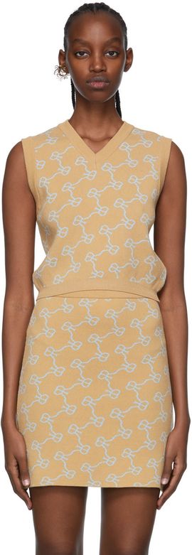 Rokh Rokh Beige Viscose Vest