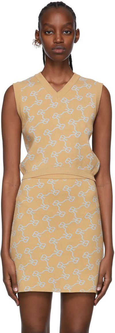 Rokh Rokh Beige Viscose Vest