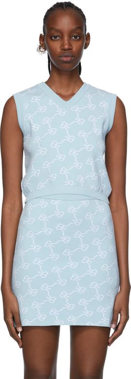 Rokh Rokh Blue Viscose Vest