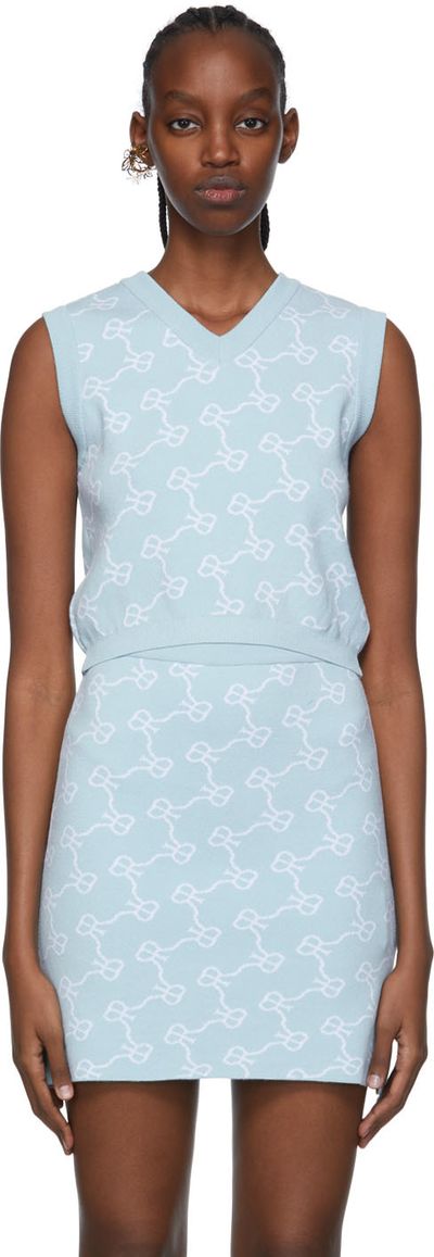 Rokh Rokh Blue Viscose Vest