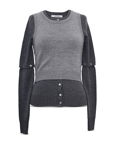 Rokh rokh Detachable Sleeve Cardigan Set
