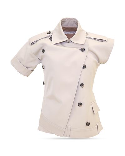 Rokh rokh Multi Button Twisted Shirt