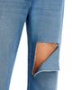 Rokh rokh Ripped Straight Jeans in Deep Blue - 5