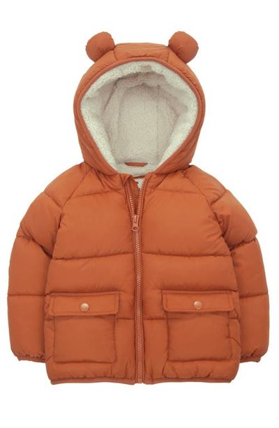 Rokka&Rolla Rokka&Rolla Baby Fleece Lined Bear Puffer Jacket