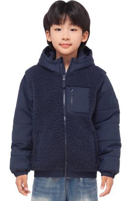 Rokka&Rolla Rokka&Rolla Kids' Hooded Fleece Hybrid Jacket