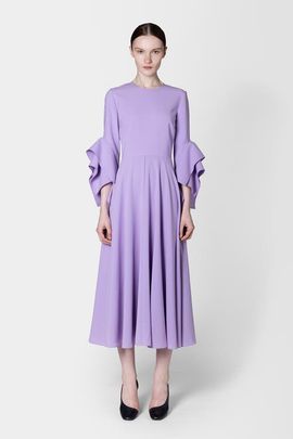 Roksanda Roksanda Ayres Crepe Sleeved Midi Dress