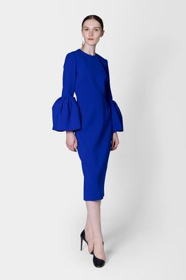 Roksanda Roksanda Margot Round Neck Long Sleeve Midi Dress
