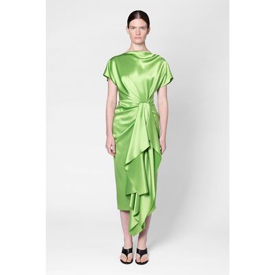 Roksanda Roksanda Satin Draped Zoa Midi Dress
