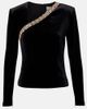 Roland Mouret Roland Mouret Asymmetric embellished velvet top - 1