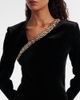 Roland Mouret Roland Mouret Asymmetric embellished velvet top - 5