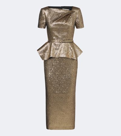 Roland Mouret Roland Mouret Belted peplum cloqué cocktail dress