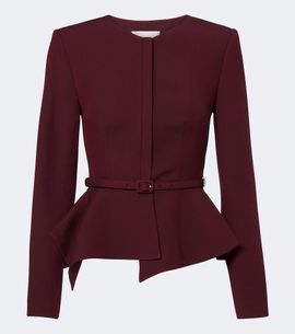 Roland Mouret Roland Mouret Belted peplum wool and silk jacket