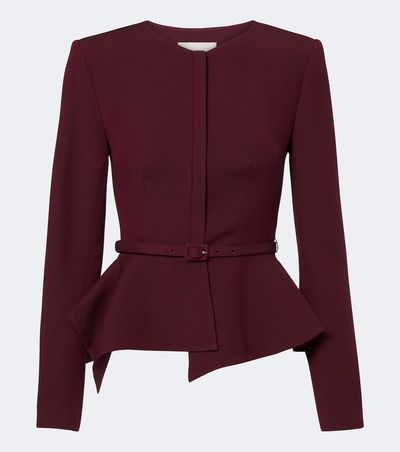 Roland Mouret Roland Mouret Belted peplum wool and silk jacket