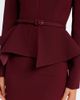 Roland Mouret Roland Mouret Belted peplum wool and silk jacket - 4