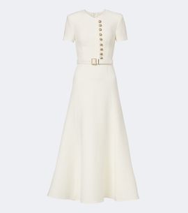 Roland Mouret Roland Mouret Belted wool and silk cocktail dress