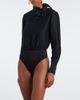 Roland Mouret Roland Mouret Bow-detail jacquard ramie and silk bodysuit - 5