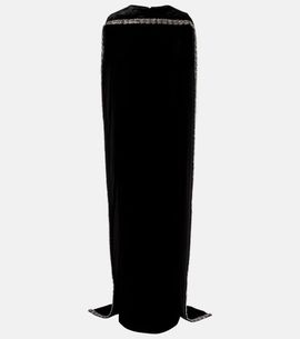 Roland Mouret Roland Mouret Caped embellished velvet gown