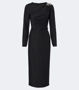 Roland Mouret Roland Mouret Crystal-embellished jacquard midi dress