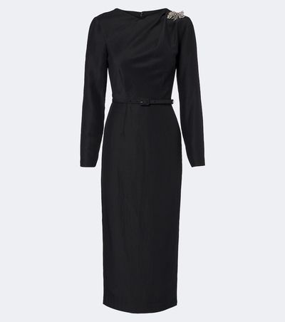 Roland Mouret Roland Mouret Crystal-embellished jacquard midi dress