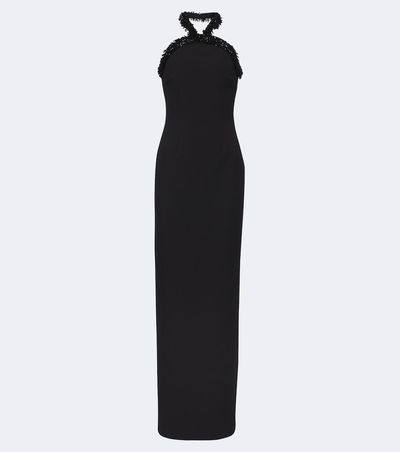 Roland Mouret Roland Mouret Embellished crêpe halterneck gown
